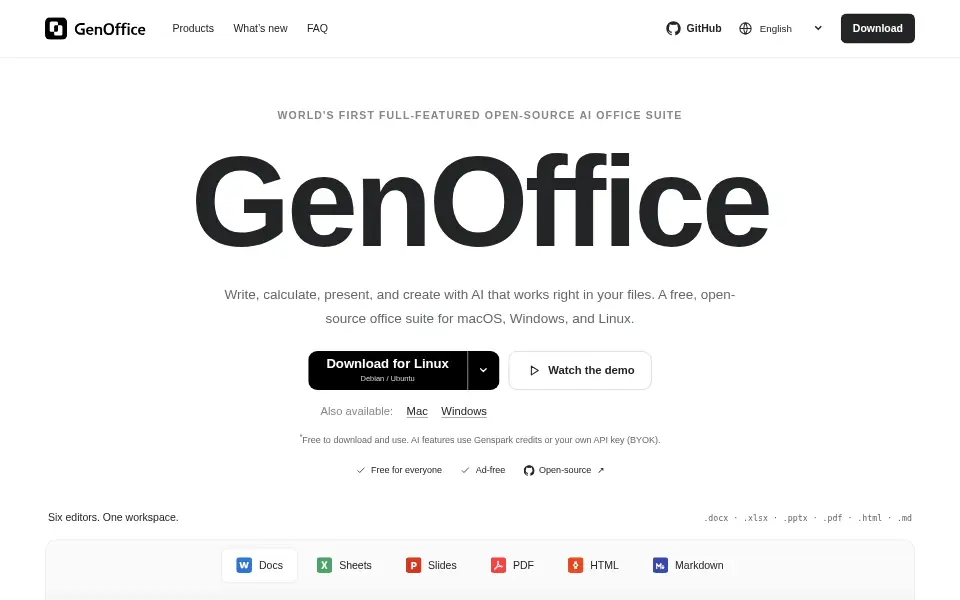 Vista previa de GenOffice