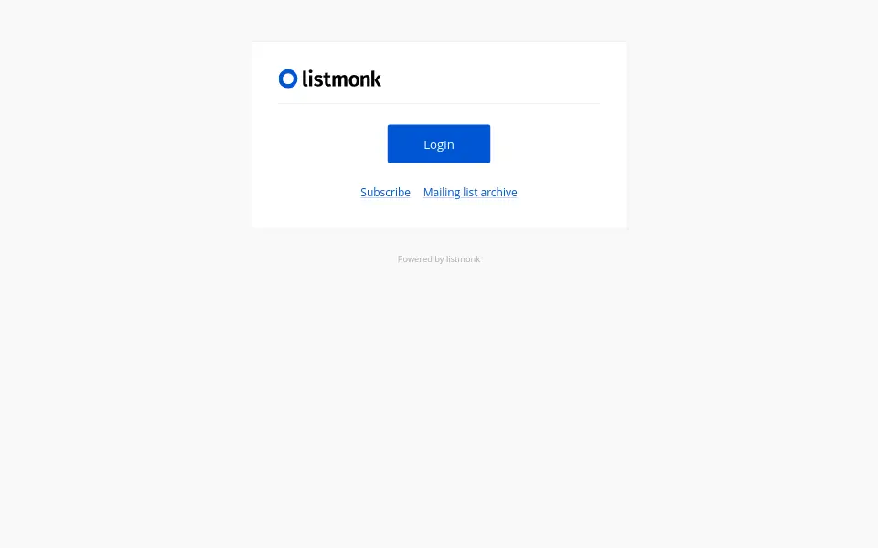 Vista previa de listmonk