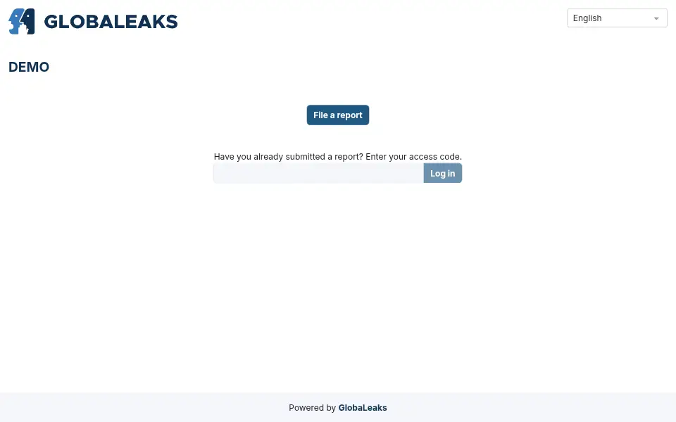 Vista previa de globaleaks-whistleblowing-software