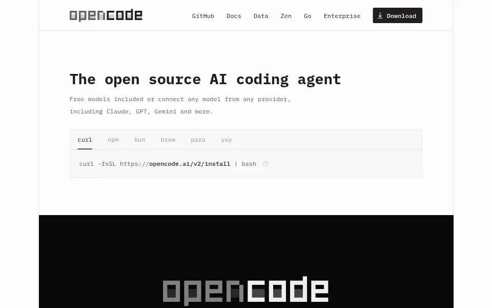 Vista previa de OpenCode