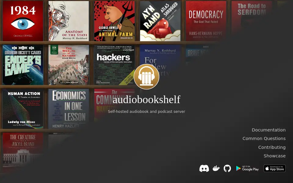 Vista previa de audiobookshelf