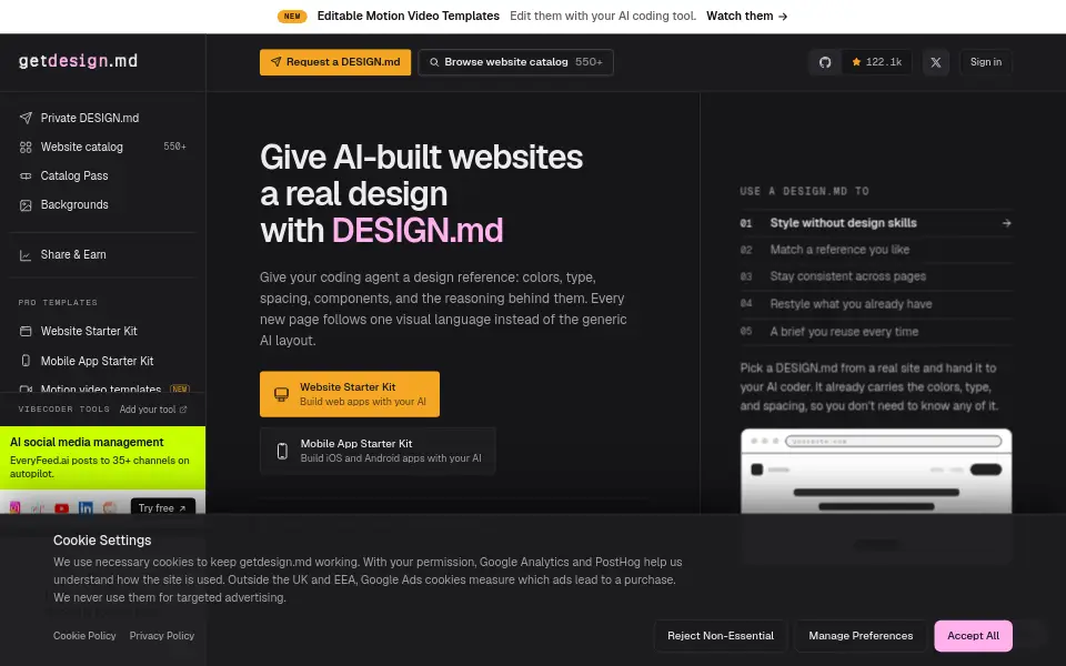 Vista previa de awesome-design-md