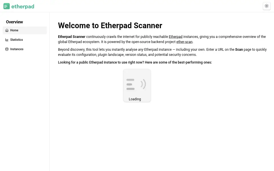 Vista previa de etherpad