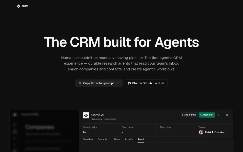 Vista previa de crm