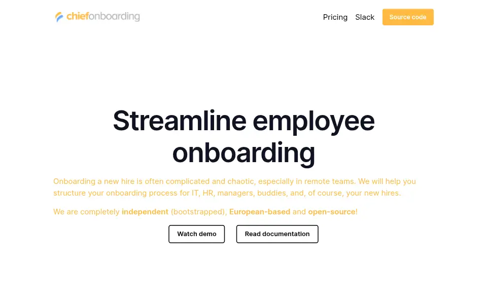 Vista previa de ChiefOnboarding