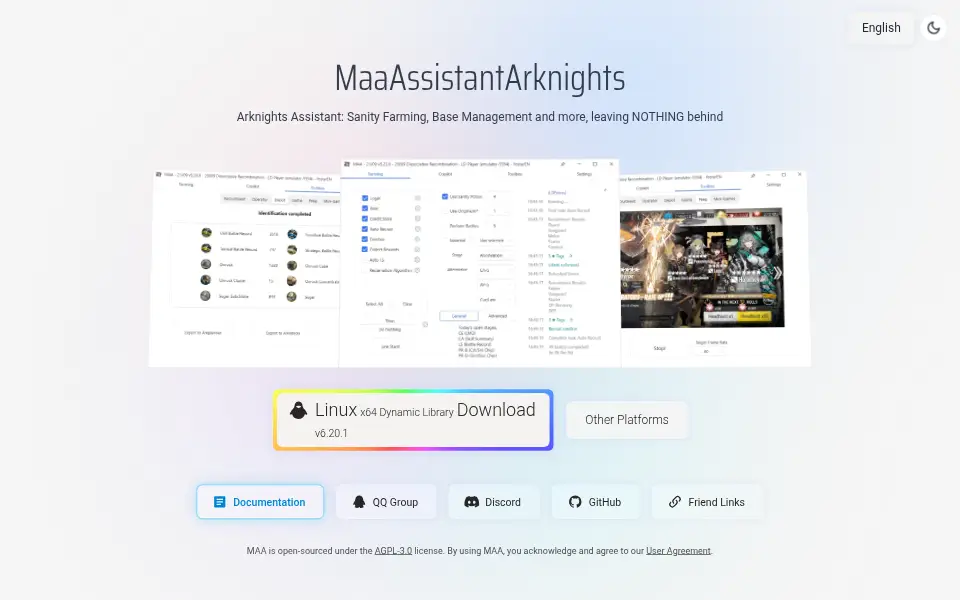 Vista previa de MaaAssistantArknights