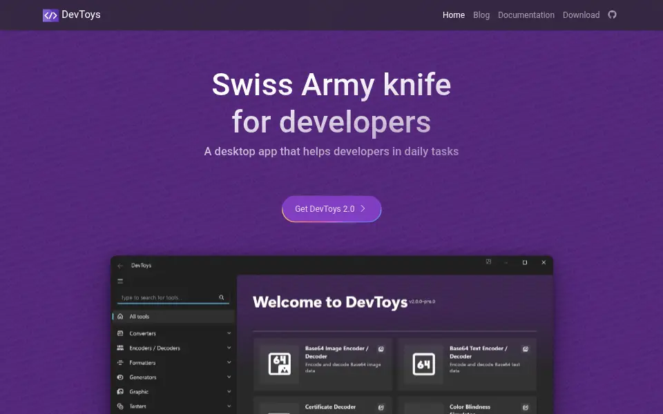 Vista previa de DevToys