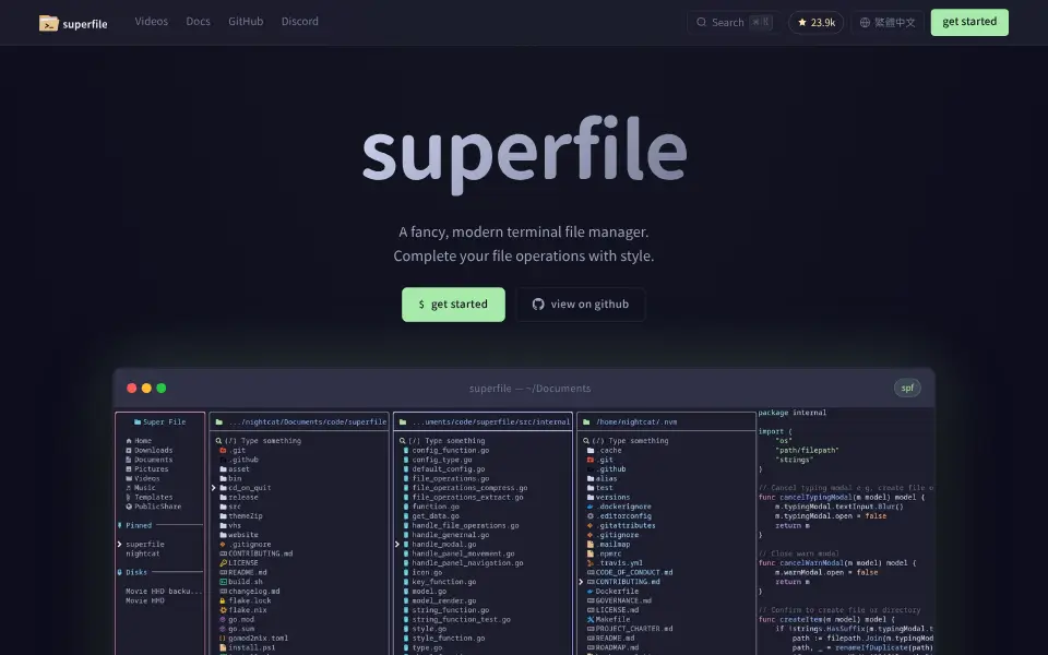 Vista previa de superfile