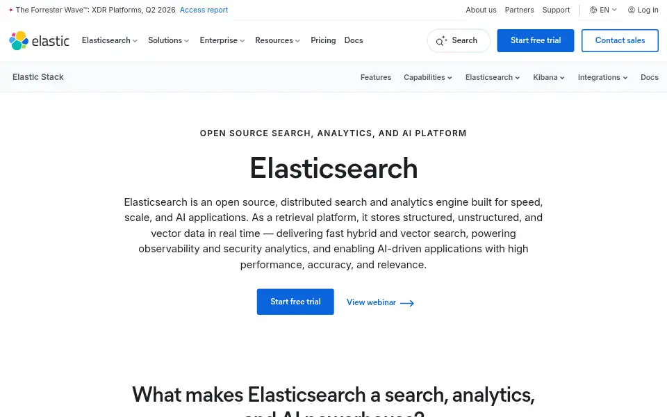 Vista previa de Elasticsearch