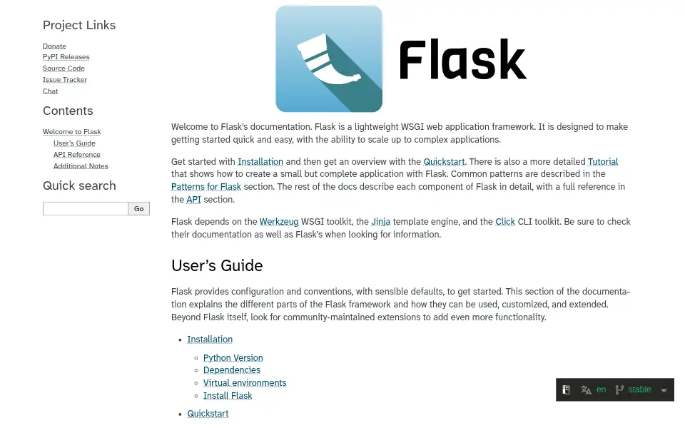 Vista previa de Flask