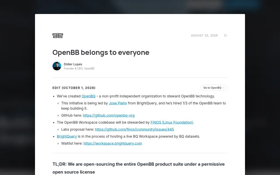 Vista previa de OpenBB