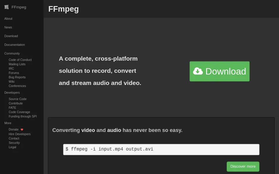 Vista previa de FFmpeg