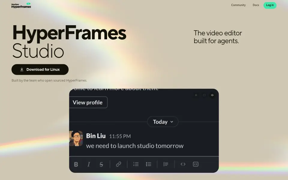 Vista previa de HyperFrames