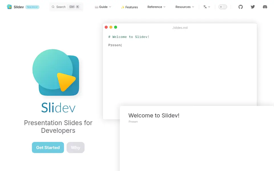 Vista previa de Slidev
