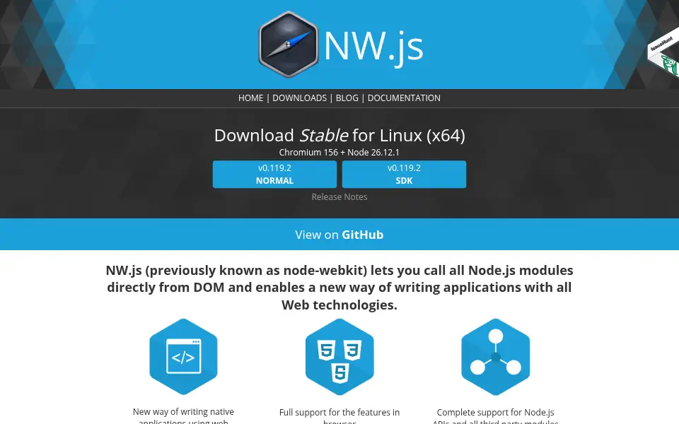 Vista previa de NW.js