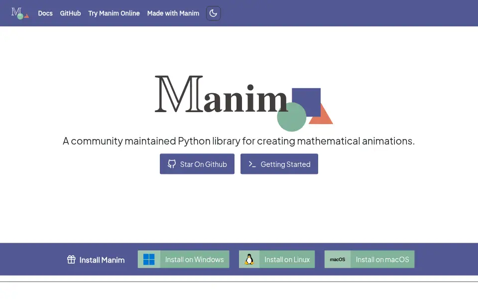 Vista previa de Manim Community