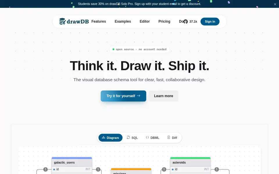 Vista previa de drawDB