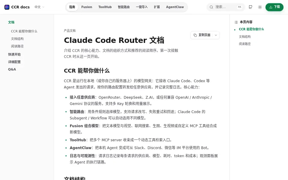 Vista previa de Claude Code Router