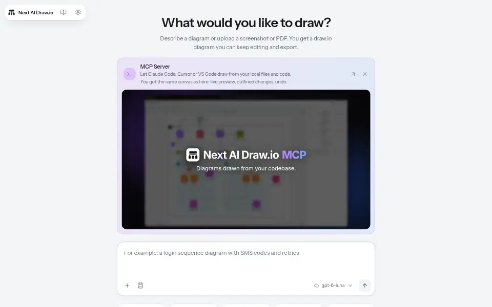 Vista previa de Next AI Draw.io