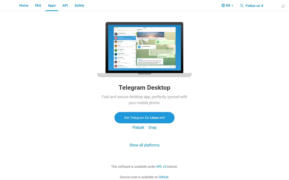 Vista previa de Telegram Desktop