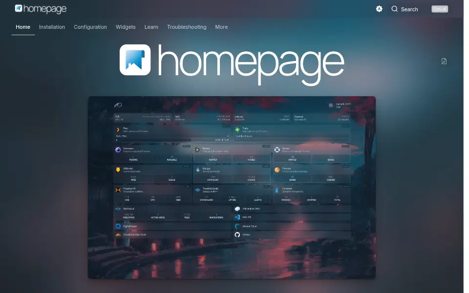 Vista previa de Homepage