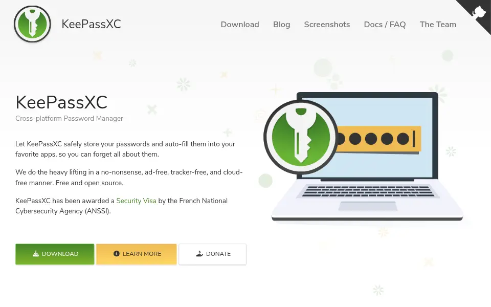 Vista previa de KeePassXC