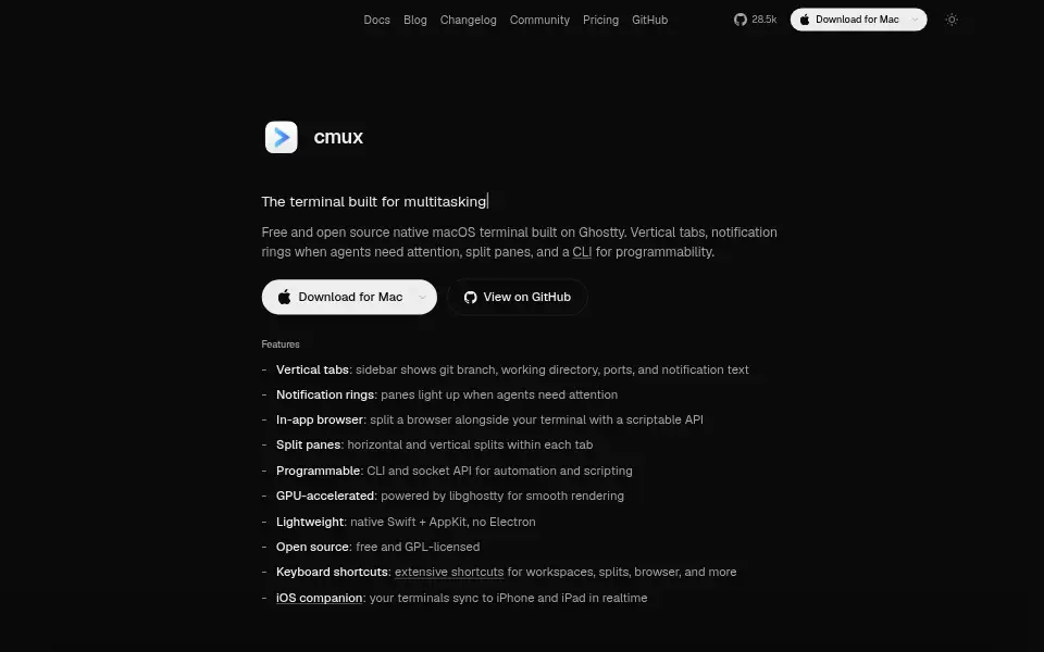 Vista previa de cmux