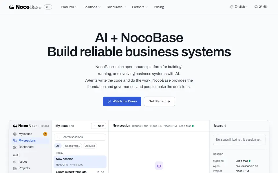 Vista previa de NocoBase