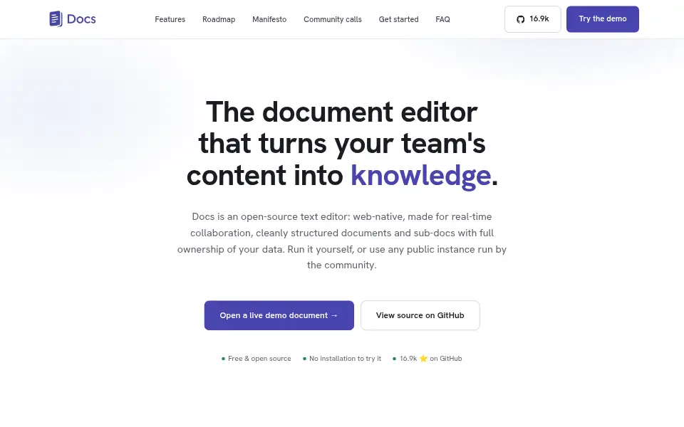 Vista previa de Docs (La Suite)